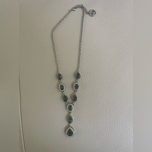 Trifari Silver and green Necklace